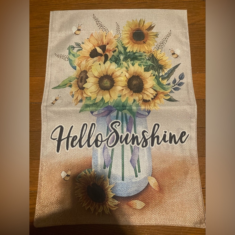 Garden Flag Summer Flowers 12” x 18” NEW